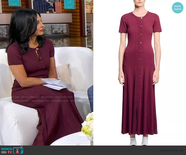 Sandro Knit Maxi Dress worn by Dr Tara Narula on Good Morning America