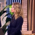 Sara’s black gathered waist shirtdress on The View