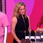Sara's black sleeveless zip front dress on The View