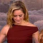 Sara's brown asymmetric top and pants on The View