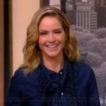 Sara’s denim ruffle shirt and skirt on The View