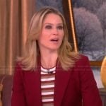 Sara's striped tee and blazer on The View