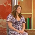 Sarah Gelman's purple floral dress on CBS Mornings