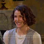 Srah’s grey check vest on Days of our Lives