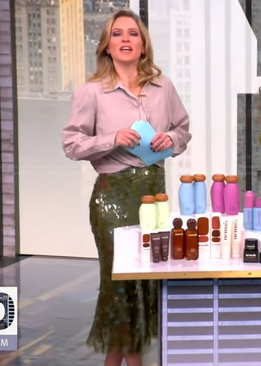 Sara’s striped twist front blouse on The View