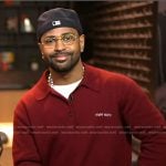Big Sean’s red polo sweater on Good Morning America