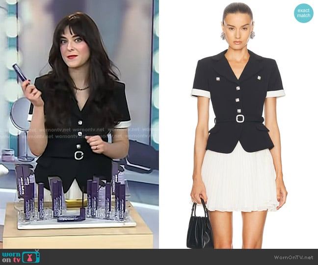 Self Portrait Crepe Contrast Chiffon Mini Dress worn by Jenna Rosenstein on Today