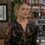 Sharon’s floral blouse on The Young and the Restless