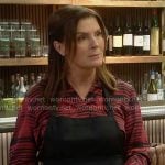 Sheila’s red printed shirt on The Bold and the Beautiful