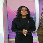 Sheinelle’s black off-shoulder sweater dress on Today