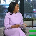 Sheinelle’s lavender ribbed sweater and knit skirt on Today