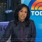 Sheinelle's navy constellation print shirt on Today