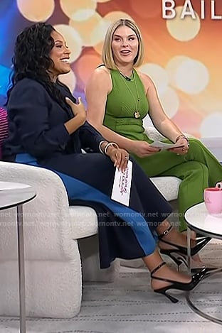 Sheinelle’s black ankle strap heel pumps on Today