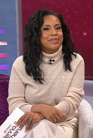 Sheinelle’s ribbed turtleneck sweater on Today