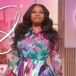 Sherri's floral print top and skirt on Sherri