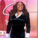 Sherri’s black contrast collar dress on Sherri