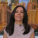 Shirleen's grey twist neck top on Good Morning America