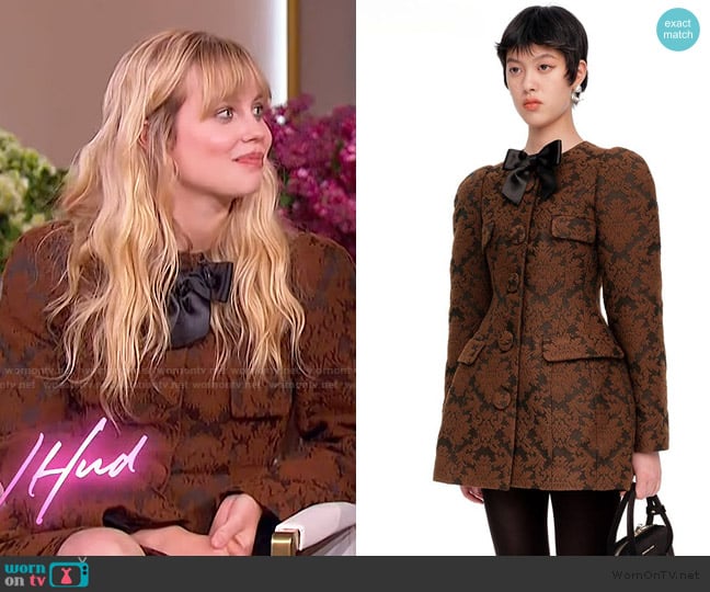 Shushu/Tong Wool Blend Belted Jacket worn by Angourie Rice on The Jennifer Hudson Show