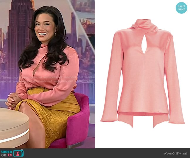 Ashley Graham’s pink keyhole blouse on Today