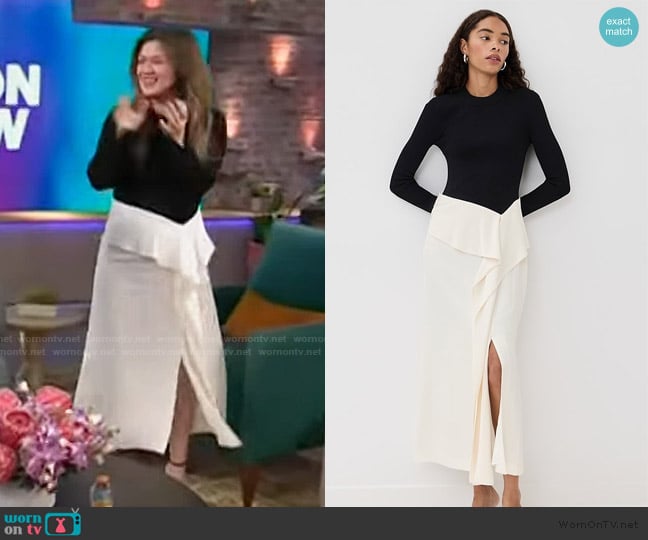 Simkhai Ornella Midi Dress worn by Kelly Clarkson on The Kelly Clarkson Show