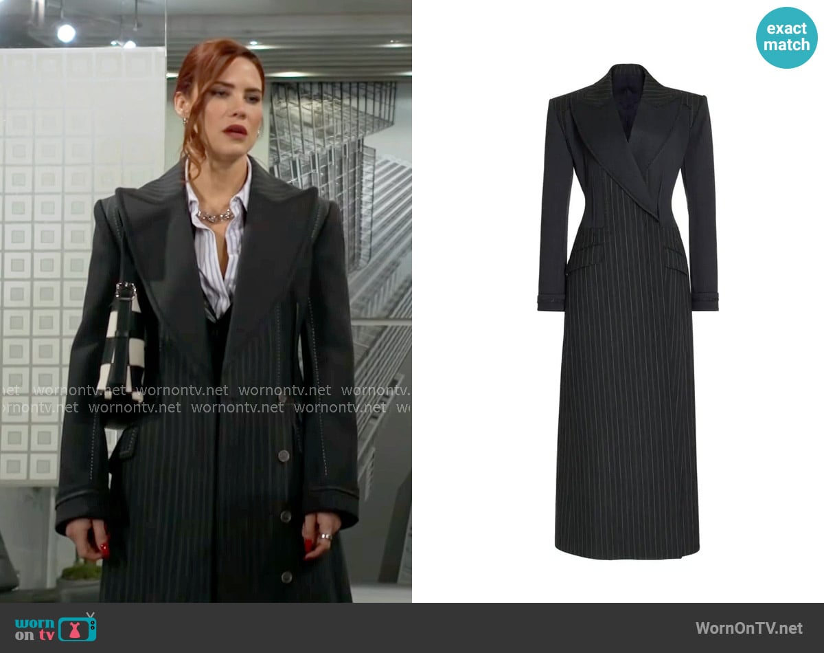 Simkhai Silvia Coat worn by Sally Spectra (Courtney Hope) on The Young and the Restless