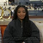 Simone Biles’s black bomber jacket on Today