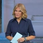 Tory’s blue belted slit denim dress on Good Morning America