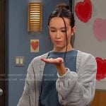 Sophia’s grey cable knit cardigan on Days of our Lives