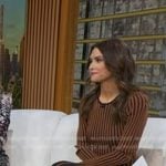Sophie Flay’s brown striped dress on Good Morning America