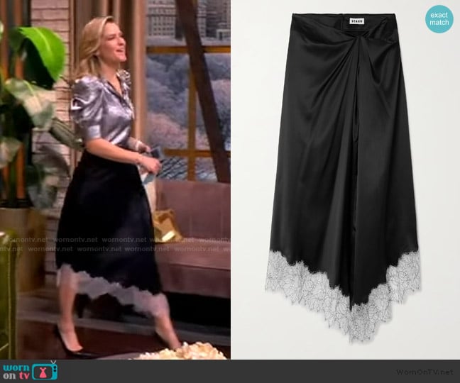 Staud Sonoma Silk Skirt worn by Sara Haines on The View