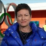 Stephanie's blue puffer down jacket on Today