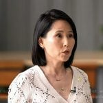 Vidky's white stitched elbow sleeve cardigan on Today