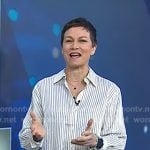 Stephanie’s white pinstripe shirt on Today