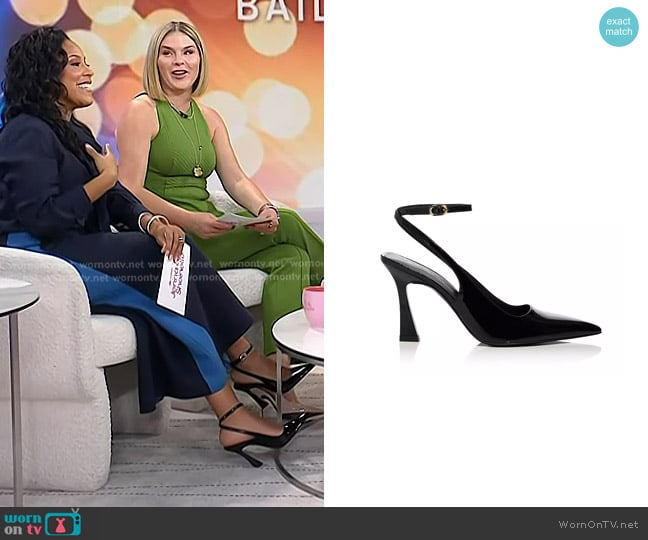 Sheinelle’s black ankle strap heel pumps on Today