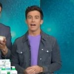 Will Ganss' blue suede trucker jacket on Good Morning America