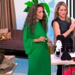 Sunny’s green twist front dress on The View
