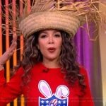 Sunny’s red bad bunny sweater on The View
