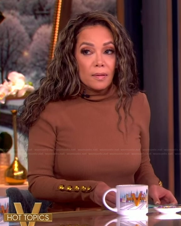 Sunny’s brown turtleneck sweater on The View