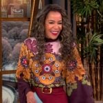 Sunny's printed bell sleeve top on The View