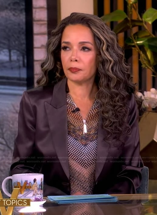 Sunny’s stripe knit polo on The View