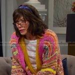 Susan’s metallic stripe knit cardigan on Days of our Lives
