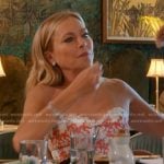 Sutton's white floral lace trim top on The Real Housewives of Beverly Hills