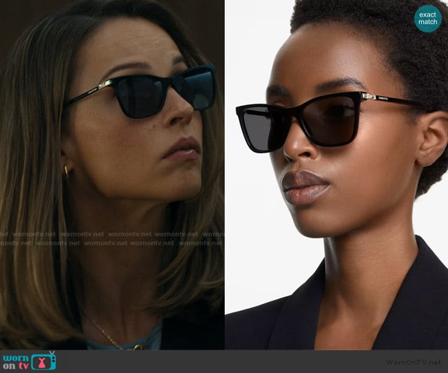 Swarovski Square shape SK6004 Sunglasses worn by Rebecca Falcone (Kayla Wallace) on Landman