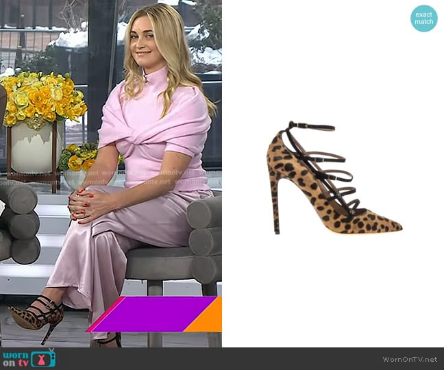 Tabitha Simmons  Leopard Print High Heel Pumps worn by Jasmine Snow on Today