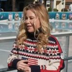 Tara Lipinski's fair isle print sweater on Access Hollywood