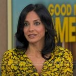 Dr. Tara Narula's yellow floral ruched dress on Good Morning America