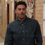 Tariq’s denim shirt on Abbott Elementary