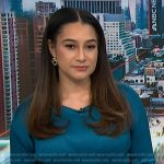 Morgan’s teal pleated dress on NBC News Daily