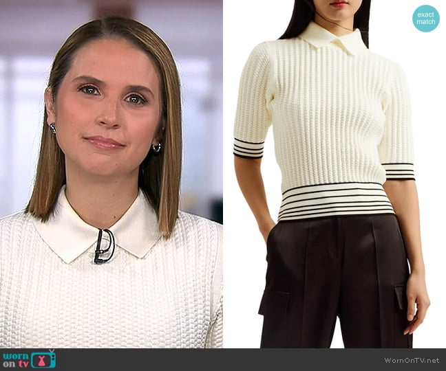 Ted Baker Morliee Crop Sweater worn by Elizabeth Schulze on Good Morning America