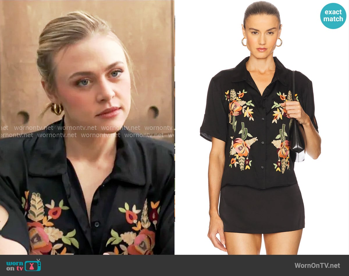 The Great Tavern Button Up worn by Claire Grace (Hayley Erin) on The Young and the Restless